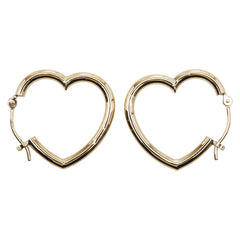 K18YG イエローゴールド ハートモチーフ ピアス レディース 【中古】