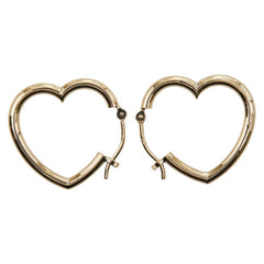 K18YG イエローゴールド ハートモチーフ ピアス レディース 【中古】