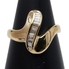 K18YG イエローゴールド ダイヤ0.16ct リング 指輪 レディース 13.5号 【中古】