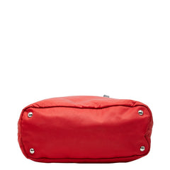 プラダ 三角ロゴプレート テスート トートバッグ ショルダーバッグ 2WAY BR4696 レッド ナイロン レディース PRADA 【中古】