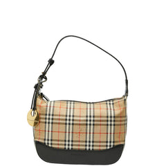 バーバリー ノバチェック シャドーホース ワンショルダーバッグ ベージュ マルチカラー キャンバス レザー レディース BURBERRY 【中古】