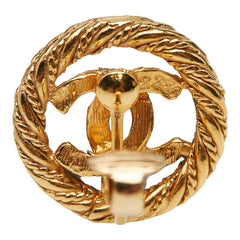 シャネル ココマーク ラウンド イヤリング ゴールド メッキ レディース CHANEL 【中古】