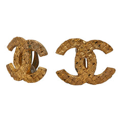 シャネル ココマーク 編み込み イヤリング ゴールド メッキ レディース CHANEL 【中古】