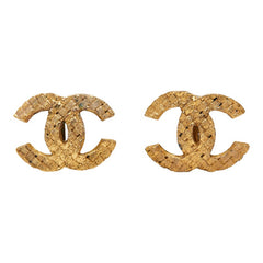 シャネル ココマーク 編み込み イヤリング ゴールド メッキ レディース CHANEL 【中古】