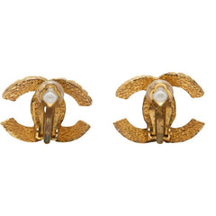 シャネル ココマーク 編み込み イヤリング ゴールド メッキ レディース CHANEL 【中古】