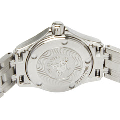 オメガ シーマスター120 ジャックマイヨール 2000本限定 腕時計 クオーツ ネイビー文字盤 ステンレススチール レディース OMEGA 【中古】