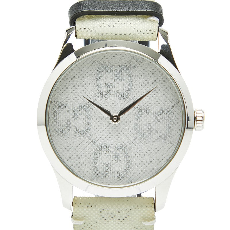 グッチ ホログラムGG Gタイムレス 腕時計 YA1264058 クオーツ ホワイト文字盤 ステンレススチール メンズ GUCCI 【中古】