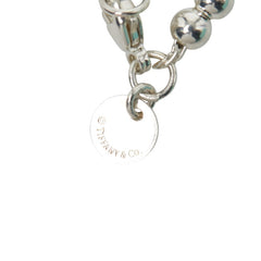 ティファニー リターン トゥ ティファニー ミニハートタグ 1Pダイヤ ブレスレット ボールチェーン シルバー ティファニーブルー SV925 シルバー レディース TIFFANY&Co. 【中古】