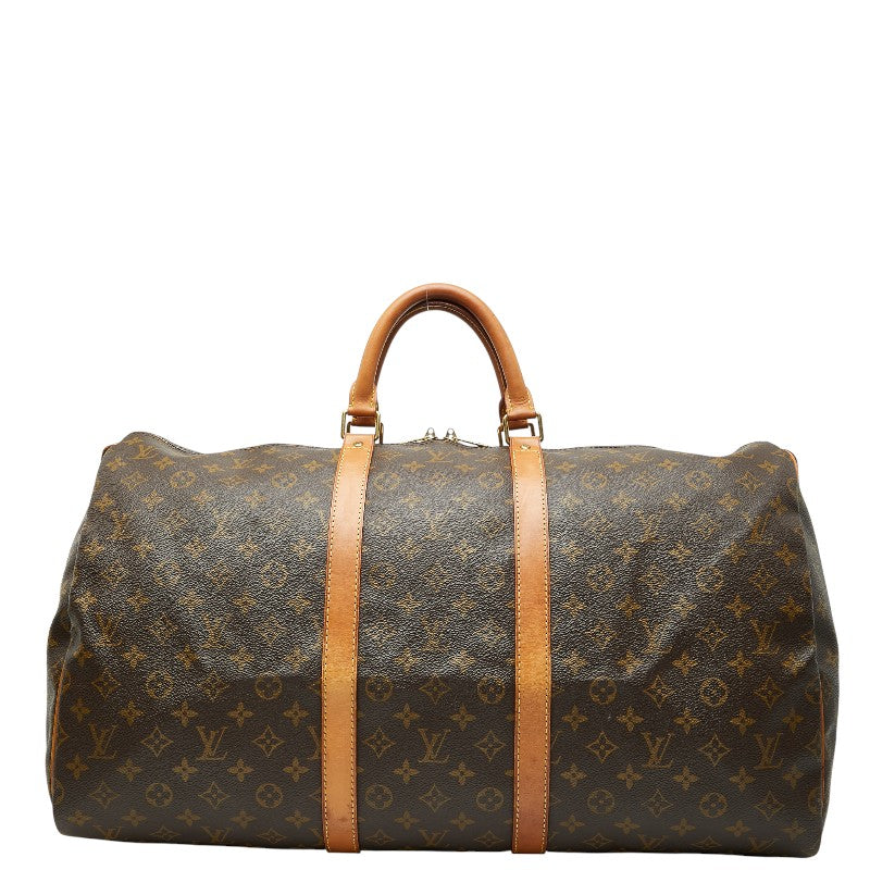 ルイ ヴィトン モノグラム キーポル55 ボストンバッグ トラベルバッグ M41424 ブラウン PVC レザー レディース LOUIS VUITTON 【中古】