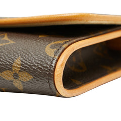 ルイ ヴィトン モノグラム ポシェット ツインGM 斜め掛け ショルダーバッグ M51852 ブラウン PVC レザー レディース LOUIS VUITTON 【中古】