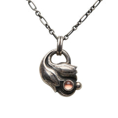 ジョージジェンセン 1999 イヤー ネックレス シルバー ピンク SV925 シルバー ローズクォーツ レディース Georg Jensen 【中古】