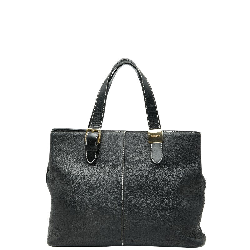 バーバリー トートバッグ ブラック レザー レディース BURBERRY 【中古】