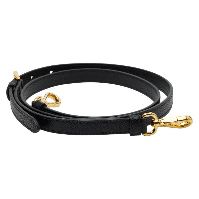 プラダ ショルダーストラップ ブラック レザー レディース PRADA 【中古】