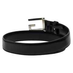 グッチ Gバックル ベルト サイズ65・26 ブラック レザー レディース GUCCI 【中古】