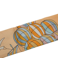 エルメス ツイリー LES FOLIES DU CIEL 大空の狂気 スカーフ オレンジ マルチカラー レディース HERMES 【中古】