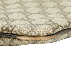 グッチ GGスプリーム ハンドバッグ トートバッグ 131258 ベージュ ブラウン PVC レザー レディース GUCCI 【中古】