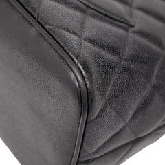 シャネル マトラッセ 復刻トート ココマーク トートバッグ ブラック キャビアスキン レディース CHANEL 【中古】