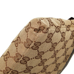 グッチ GGキャンバス ボディバッグ ウエストバッグ 28566 ベージュ ブラウン キャンバス レザー レディース GUCCI 【中古】