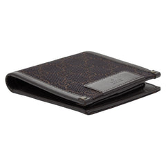 グッチ GGキャンバス 二つ折り財布 101663 2149 ブラウン キャンバス レザー レディース GUCCI 【中古】