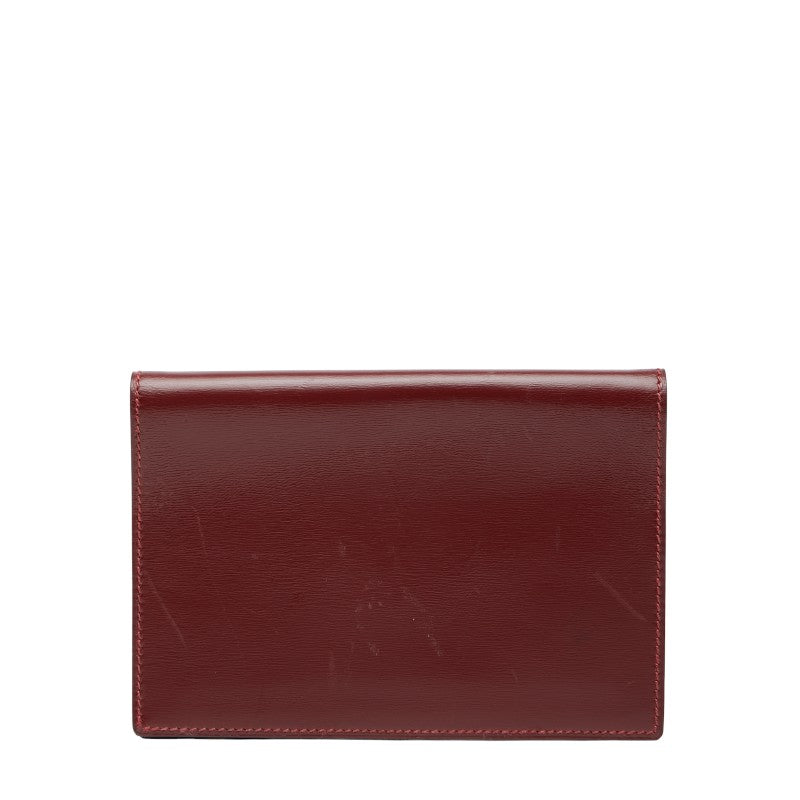 エルメス アジェンダGM 手帳カバー ルージュアッシュ ワインレッド ボックスカーフ レディース HERMES 【中古】