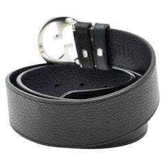 グッチ ベルト 85/34 449715 ブラック レザー メンズ GUCCI 【中古】