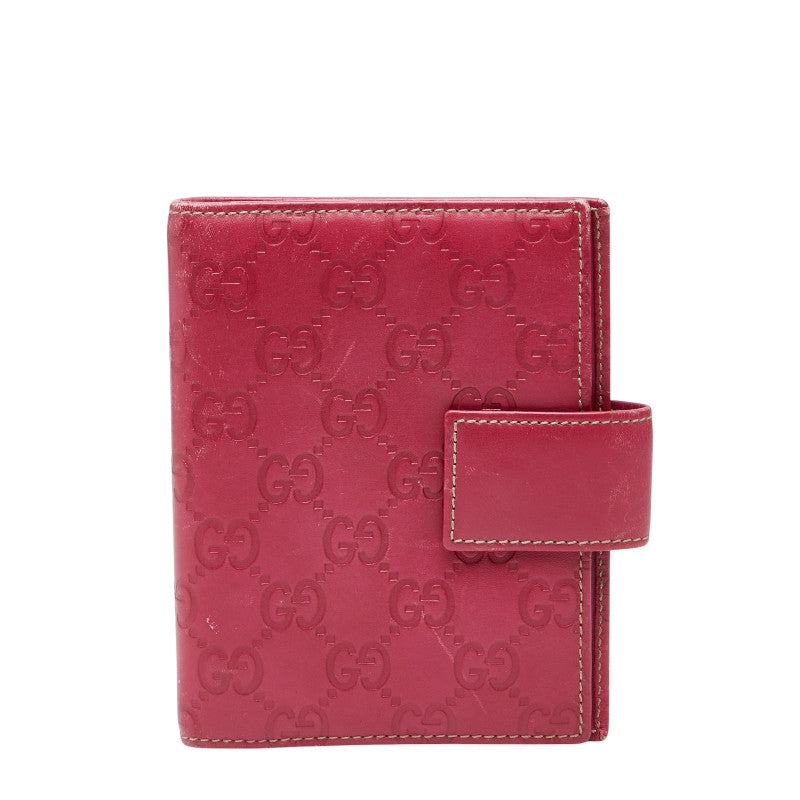 グッチ グッチシマ - 手帳カバー 115240 ピンク レザー レディース GUCCI 【中古】