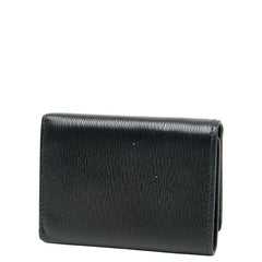 プラダ 三つ折り財布 コンパクトウォレット ブラック レザー レディース PRADA 【中古】
