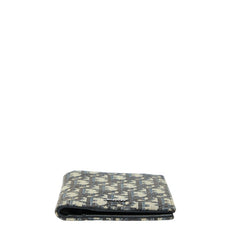 ディオール オブリーク パスポートケース ベージュ ネイビー キャンバス レザー レディース Dior 【中古】
