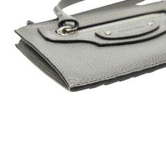 バレンシアガ ネオクラシック コインケース フラグメントケース 640110 グレー レザー レディース BALENCIAGA 【中古】