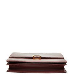 カルティエ 斜め掛け ショルダーバッグ ワインレッド ボルドー レザー レディース CARTIER 【中古】