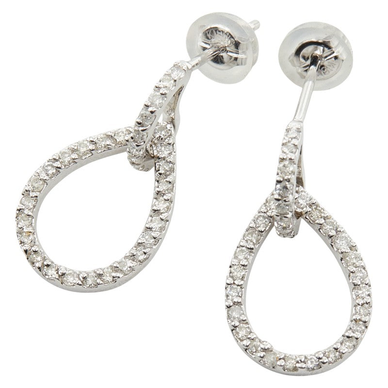 K18WG ホワイトゴールド ダイヤ0.52ct ピアス レディース 【中古】