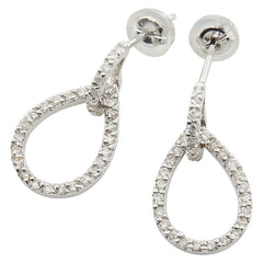 K18WG ホワイトゴールド ダイヤ0.52ct ピアス レディース 【中古】