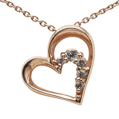 スタージュエリー ハート モチーフ ペンダントネックレス K10PG ピンクゴールド レディース STAR JEWELRY 【中古】