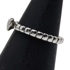 スタージュエリー K18WG ホワイトゴールド ダイヤ ハート モチーフ リング 指輪 レディース STAR JEWELRY 7号 【中古】