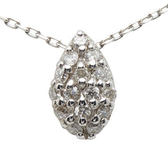 K18WG ホワイトゴールド 色石0.10ct ペンダントネックレス レディース 【中古】