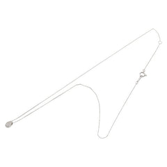 K18WG ホワイトゴールド ダイヤ0.10ct ペンダントネックレス レディース 【中古】