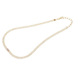 K18YG イエローゴールド サファイア0.25ct ダイヤ0.05ct ネックレス レディース 【中古】