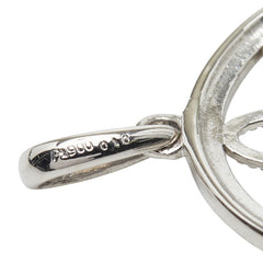 Pt900 プラチナ ダイヤ0.10ct フラワー 花 モチーフ ペンダントトップ レディース 【中古】