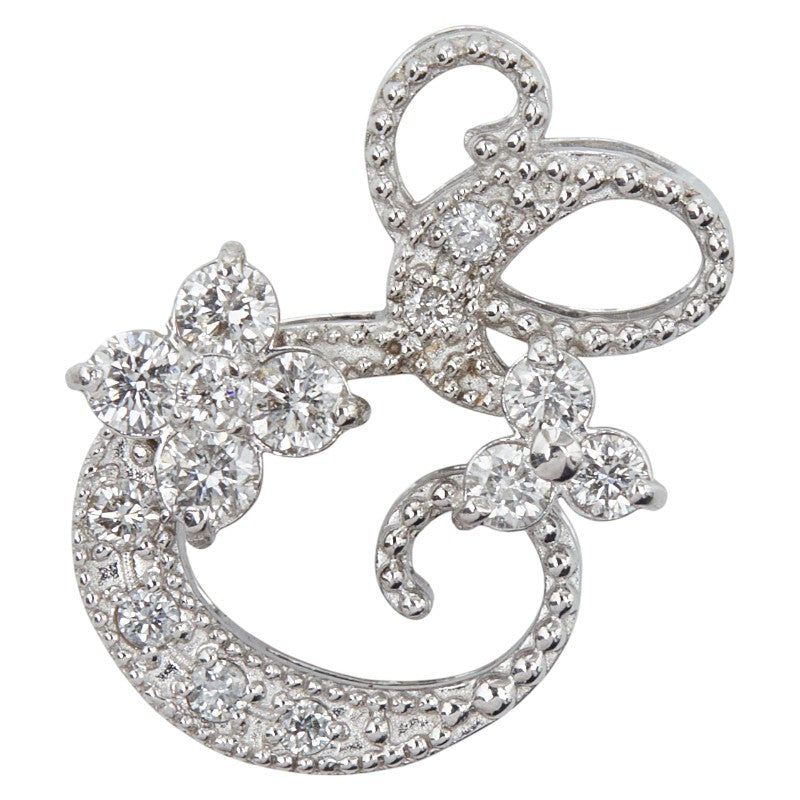 K18WG ホワイトゴールド ダイヤ0.18ct ペンダントトップ レディース 【中古】