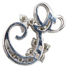 K18WG ホワイトゴールド ダイヤ0.18ct ペンダントトップ レディース 【中古】