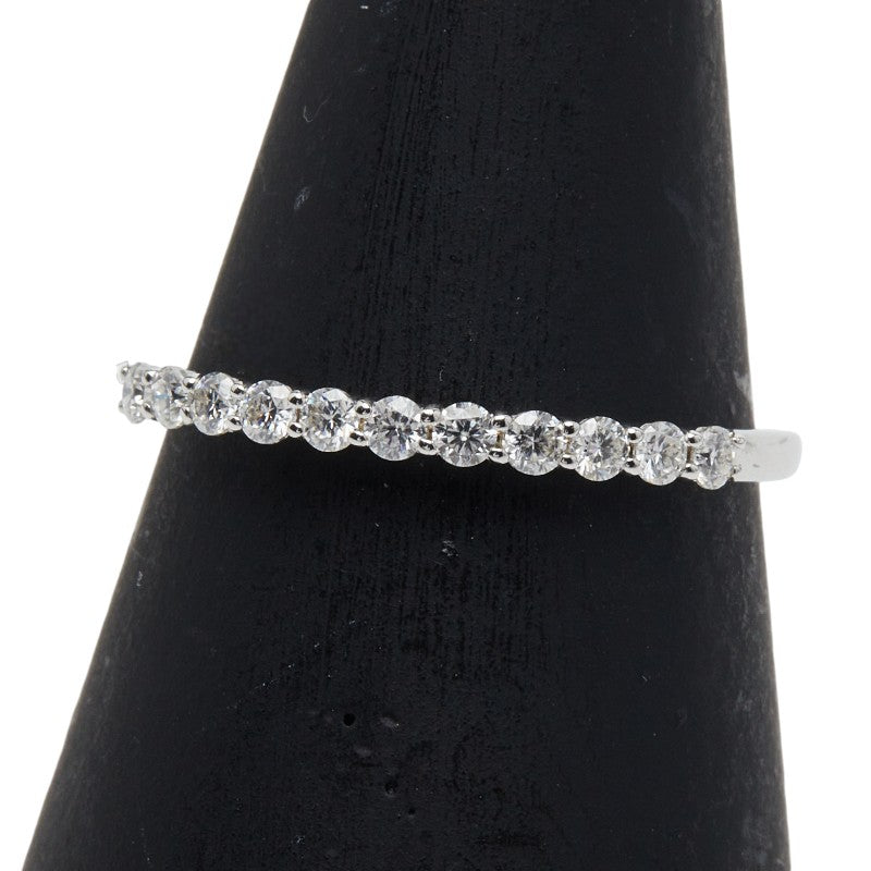 テイクアップ K10WG ホワイトゴールド キュービックジルコニア リング 指輪 レディース TAKE-UP 11号 【中古】