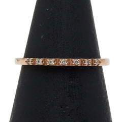 K10PG ピンクゴールド ダイヤ リング 指輪 レディース 10号 【中古】