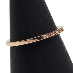 K10PG ピンクゴールド ダイヤ リング 指輪 レディース 10号 【中古】