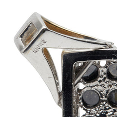 K18WG ホワイトゴールド ダイヤ1.30ct ダイヤ0.40ct ひし形 モチーフ ペンダントトップ レディース 【中古】