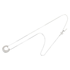 K18WG ホワイトゴールド ダイヤ0.50ct ペンダントネックレス レディース 【中古】