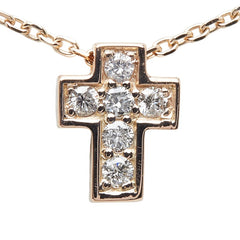 ヴァンドーム K10PG ピンクゴールド ダイヤ0.06ct ネックレス レディース VANDOME 【中古】