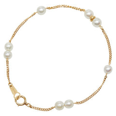 K18YG イエローゴールド パール4.5～5mm パール ブレスレット レディース 【中古】