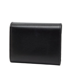 セリーヌ トリオンフ 三つ折り財布 10D783DPV ブラック レザー レディース CELINE 【中古】