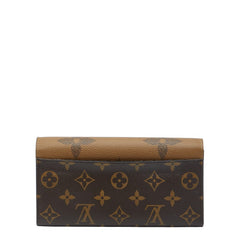 ルイ ヴィトン モノグラム ジャイアント リバース ポルトフォイユ サラ 長財布 M80726 ブラウン PVC レザー レディース LOUIS VUITTON 【中古】