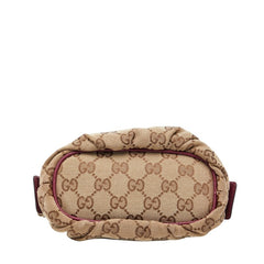 グッチ GGキャンバス バンブー コスメポーチ アクセサリーポーチ 246175 ブラウン パープル キャンバス レザー レディース GUCCI 【中古】